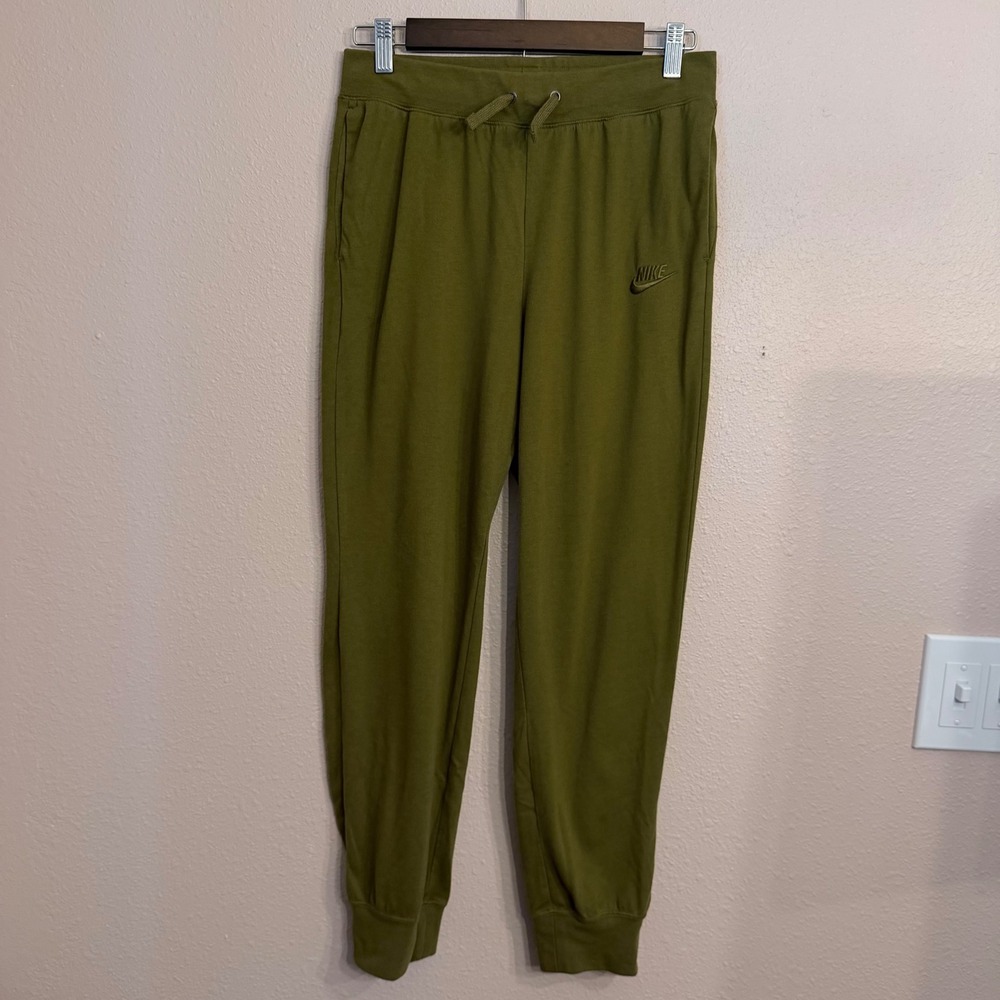 Nike Sportswear Gym Vintage Joggers Olive Green Heathered Sweatpants Small